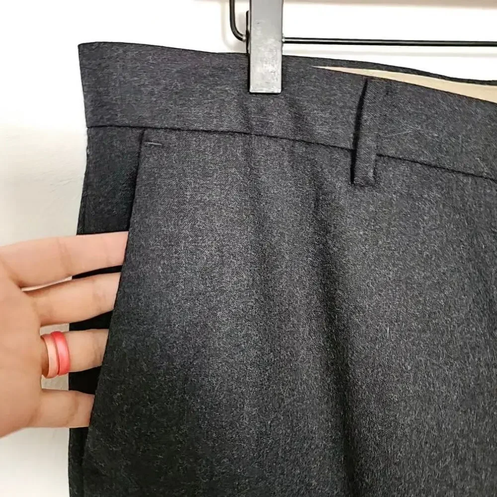 Banana Republic Vitale Barberis Tapered Fit‎ Wool Trouser Men's 35x32 Charcoal